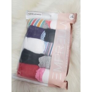 NEW 3XL PLUS SIZE EMPRELLA 10‎ PACK LACE HIPSTER underwear panties womens